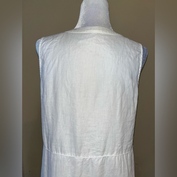 J. Jill Love Linen Sleeveless Shift Dress in white | size Small - Picture 5 of 9